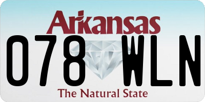 AR license plate 078WLN