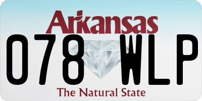 AR license plate 078WLP