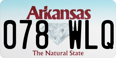 AR license plate 078WLQ