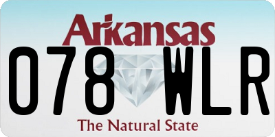 AR license plate 078WLR