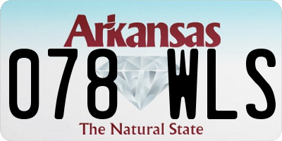 AR license plate 078WLS