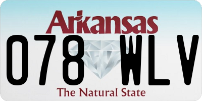 AR license plate 078WLV