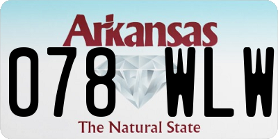 AR license plate 078WLW