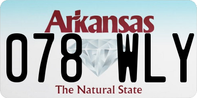 AR license plate 078WLY