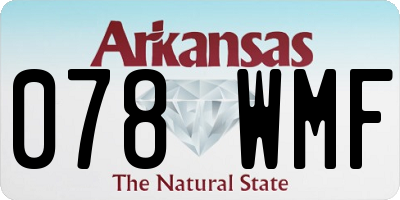 AR license plate 078WMF