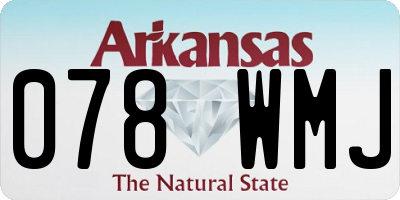 AR license plate 078WMJ