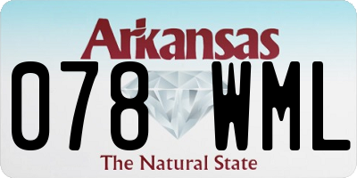 AR license plate 078WML