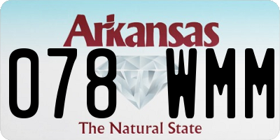 AR license plate 078WMM