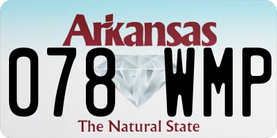 AR license plate 078WMP
