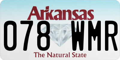 AR license plate 078WMR
