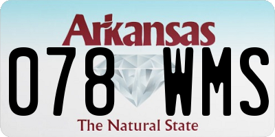 AR license plate 078WMS