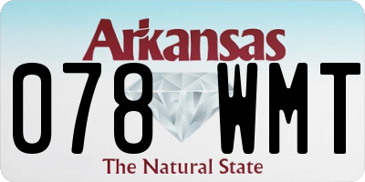 AR license plate 078WMT