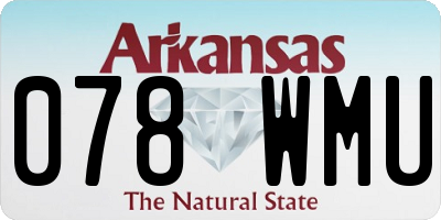 AR license plate 078WMU