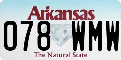 AR license plate 078WMW
