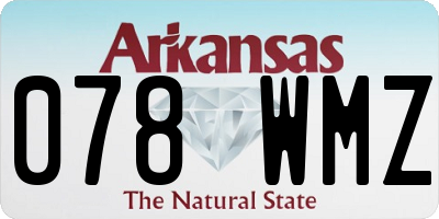 AR license plate 078WMZ