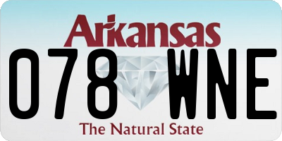 AR license plate 078WNE