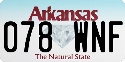 AR license plate 078WNF