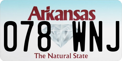 AR license plate 078WNJ