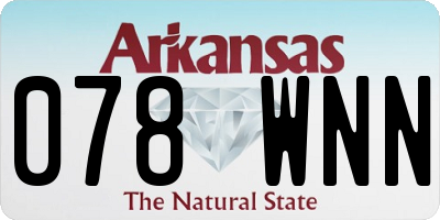 AR license plate 078WNN