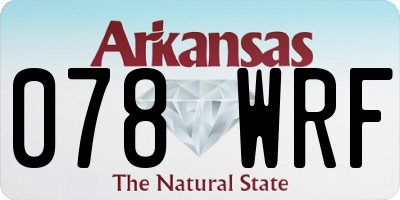 AR license plate 078WRF