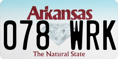 AR license plate 078WRK