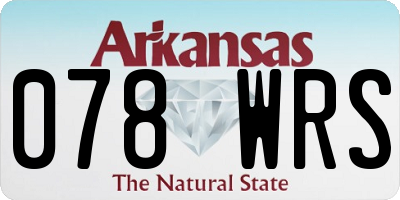 AR license plate 078WRS
