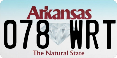 AR license plate 078WRT