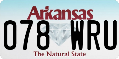 AR license plate 078WRU