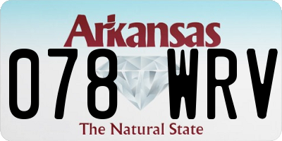 AR license plate 078WRV