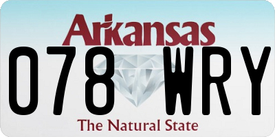 AR license plate 078WRY