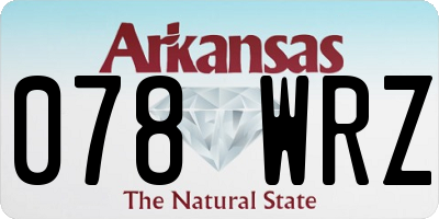 AR license plate 078WRZ
