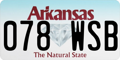 AR license plate 078WSB