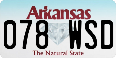 AR license plate 078WSD