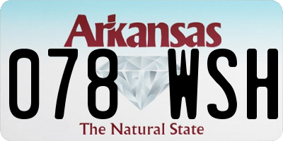 AR license plate 078WSH