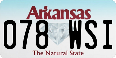 AR license plate 078WSI
