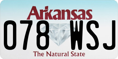 AR license plate 078WSJ