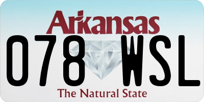 AR license plate 078WSL