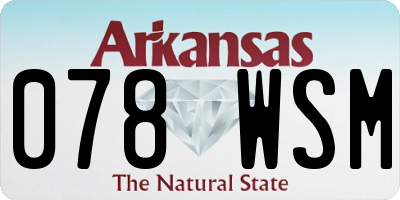 AR license plate 078WSM