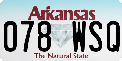 AR license plate 078WSQ