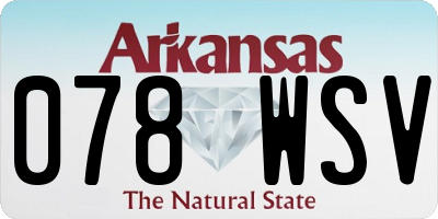 AR license plate 078WSV