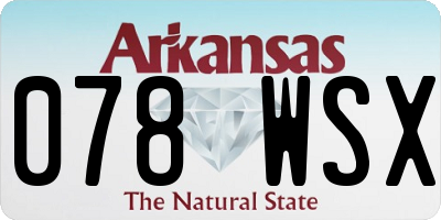 AR license plate 078WSX
