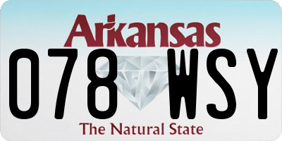 AR license plate 078WSY