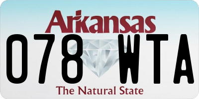 AR license plate 078WTA