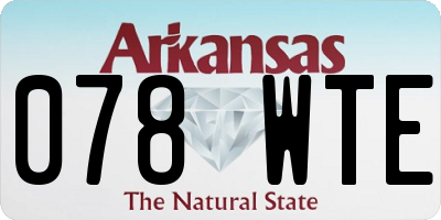 AR license plate 078WTE