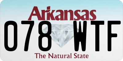 AR license plate 078WTF