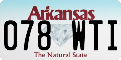 AR license plate 078WTI