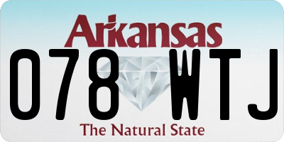 AR license plate 078WTJ