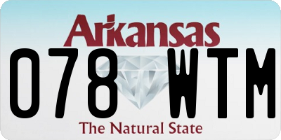 AR license plate 078WTM