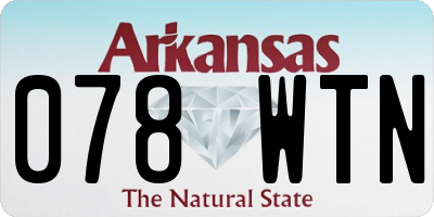 AR license plate 078WTN