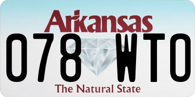 AR license plate 078WTO